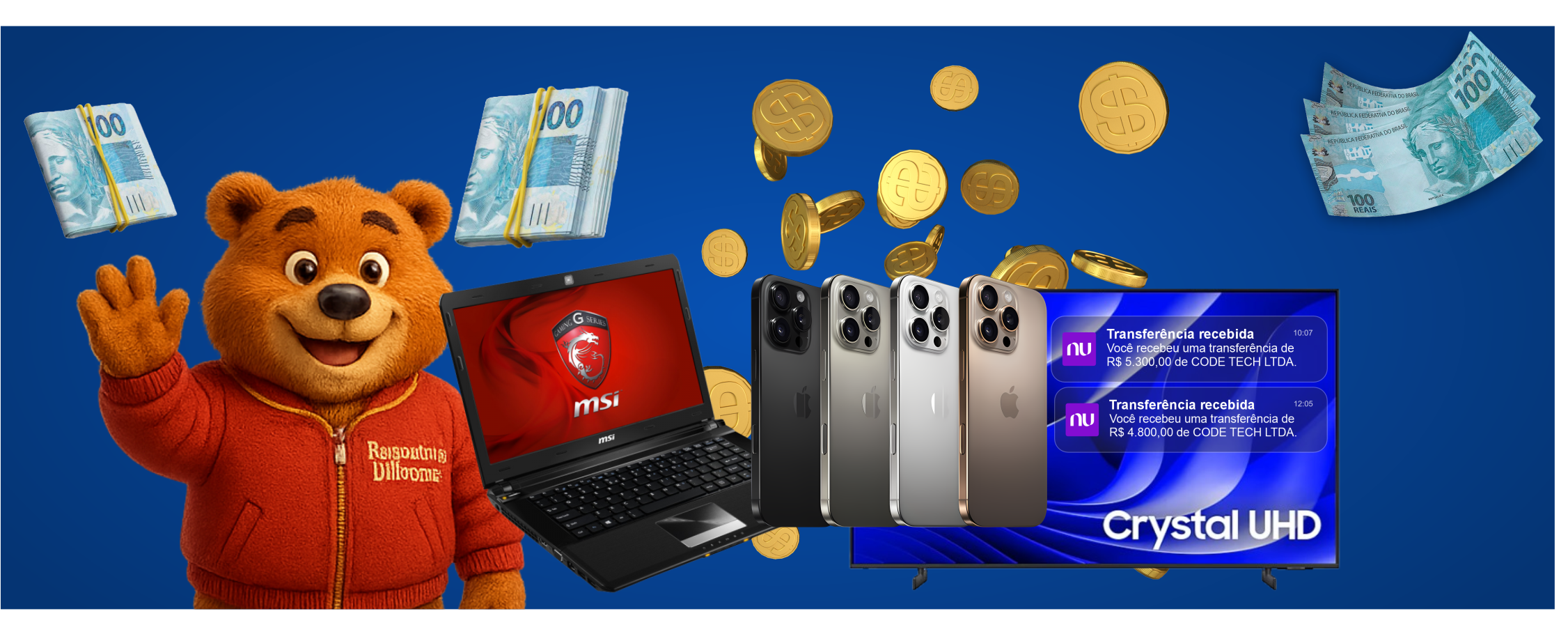 OSTENTAÇÃO INSTANTÂNEA 💎 - R$5,00 - PRÊMIOS DE ATÉ R$10.000,00